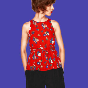 Snakeskin Print Top